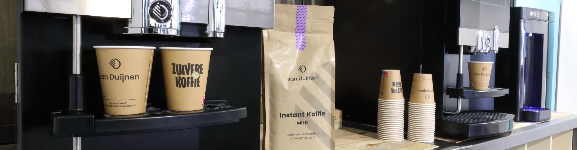 banner koffieautomaat instant